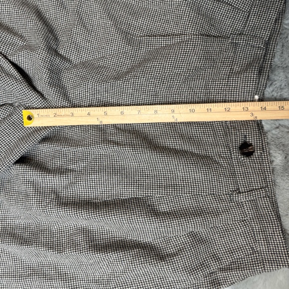 TOAST Plaid Wool Pleat Front Houndstooth Trousers UK Size 16 US Size 12 XL - Picture 7 of 14